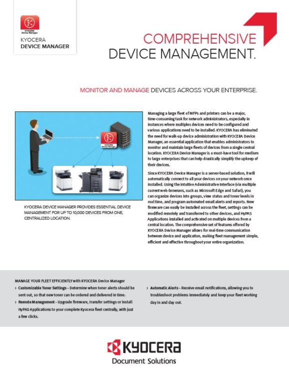 Kyocera Device Manager Network Device Management Software