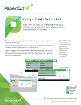 Ecoprintq Cover, Papercut MF, Bauernfeind Business Technologies, Wisconsin, WI, Kyocera, KIP, FP, Konica Minolta, MBM, Dealer, Copier, Printer, MFP